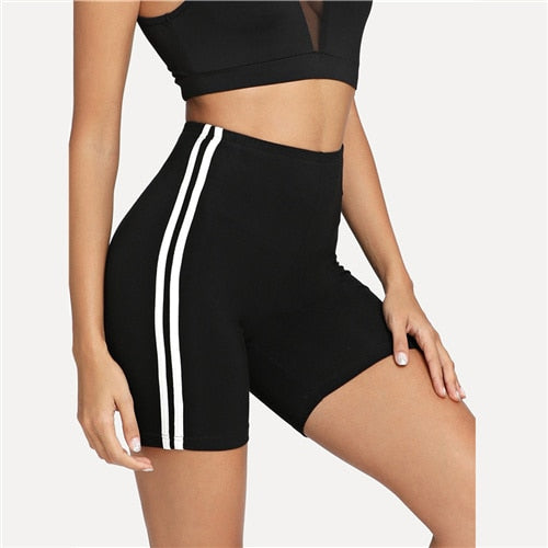 Flo Stripe Biker Short